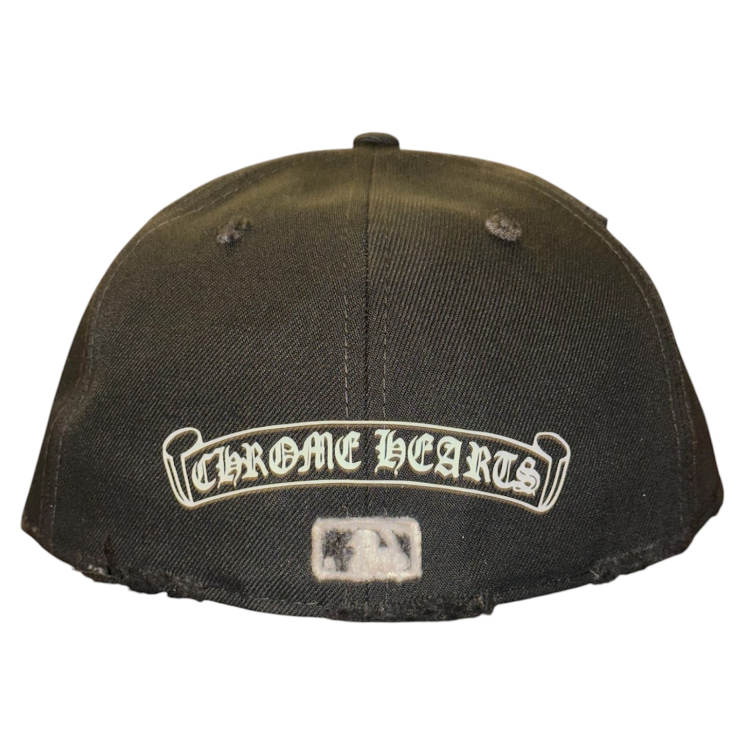 New York Yankees Dark Grey Chrome Hearts Distressed 59FIFTY FC Custom