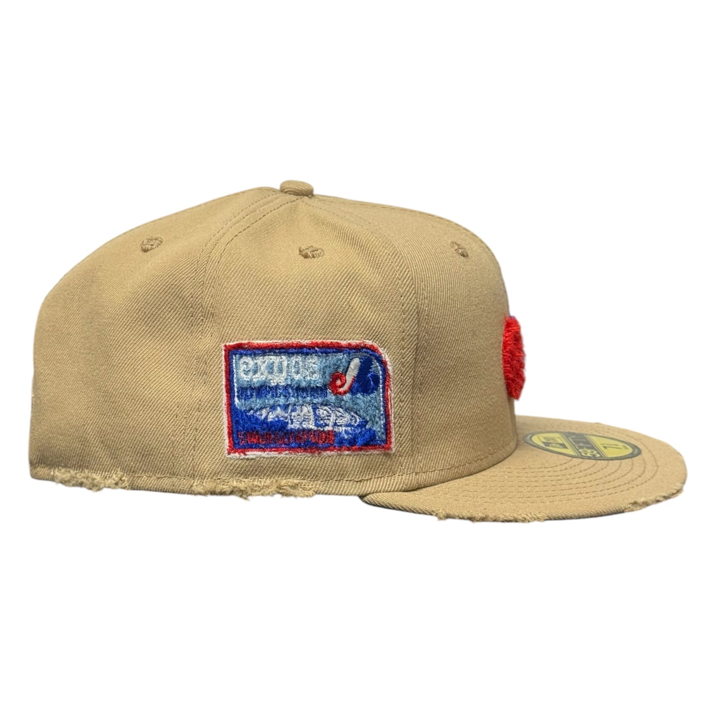 Montreal Expos Beige Distressed 59FIFTY FC Exclusive Custom