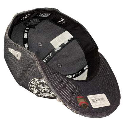 New York Yankees Dark Grey Chrome Hearts Distressed 59FIFTY FC Custom