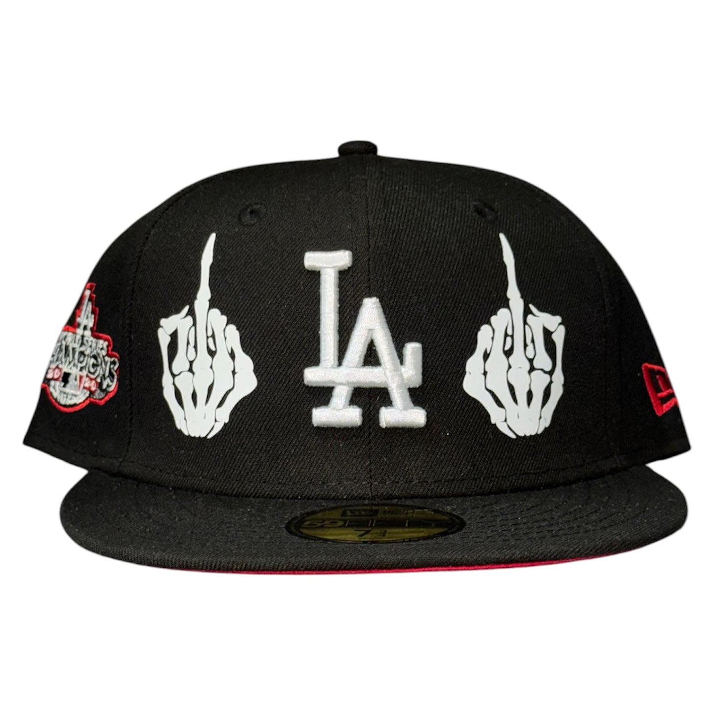Los Angeles Dodgers Middle Fingers Black 59FIFTY FC Exclusive Custom