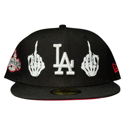 Los Angeles Dodgers Middle Fingers Black 59FIFTY FC Exclusive Custom