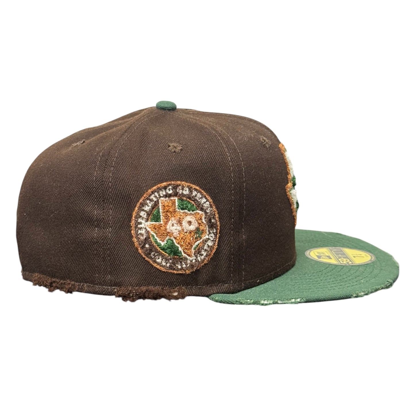 Houston Astros Brown/Green Distressed 59FIFTY FC Exclusive Custom