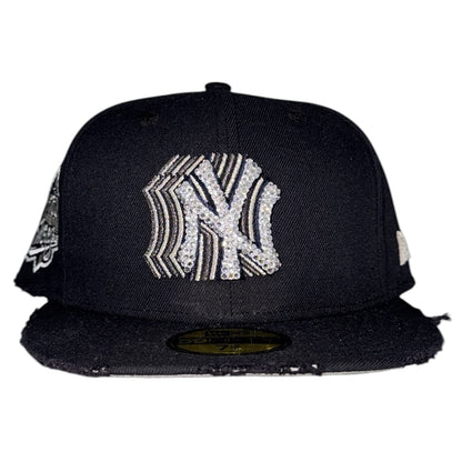 New York Yankees Iced Out 1999 WS Navy Distressed 59FIFTY FC Exclusive Custom