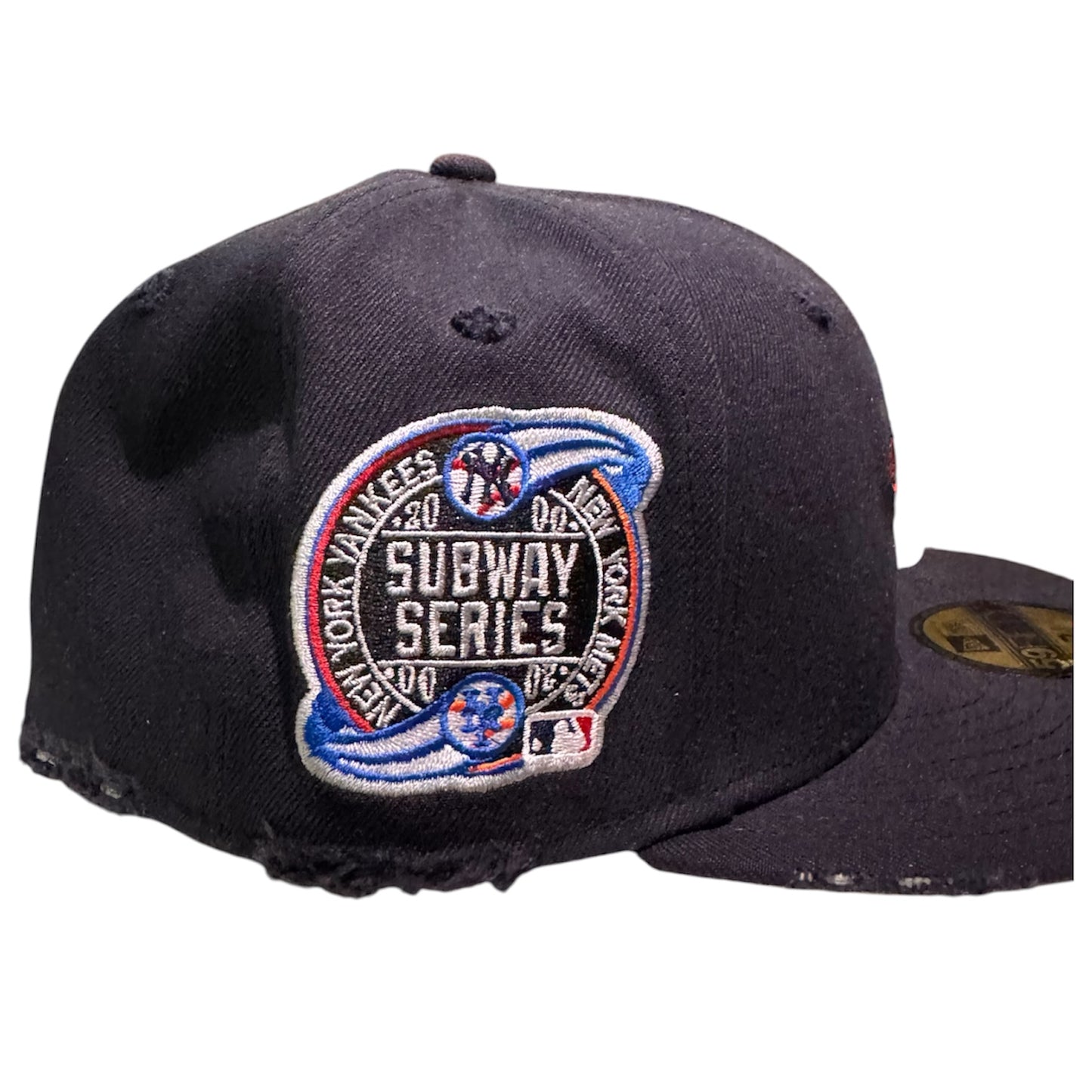 New York Yankees Pearls Subway Series Navy Distressed 59FIFTY FC Exclusive Custom