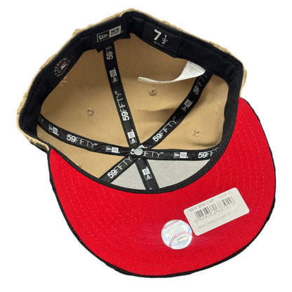 Cincinnati Reds Camel Two Tone Distressed 59FIFTY FC Exclusive Custom