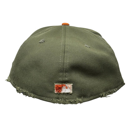 Houston Astros Olive/Orange Distressed 59FIFTY FC Exclusive Custom