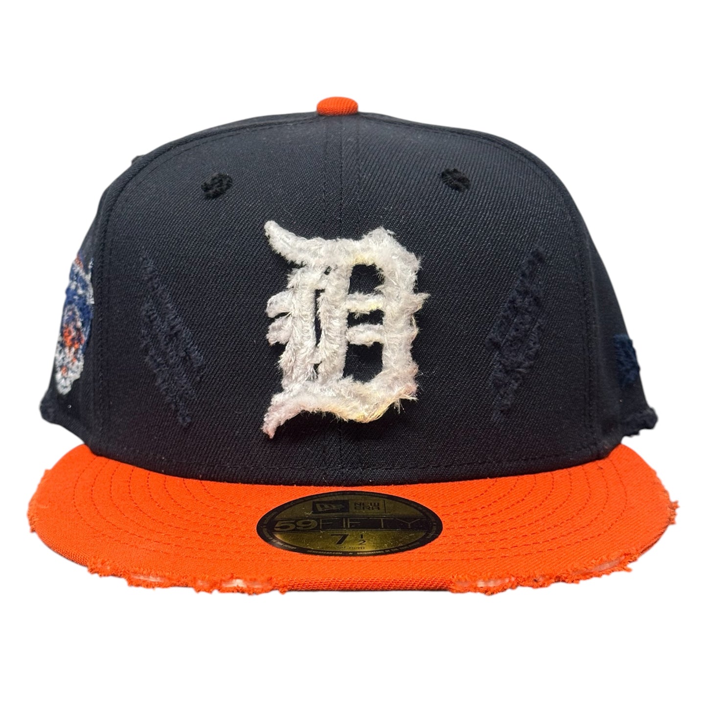 Detroit Tigers Navy/Orange Distressed 59FIFTY FC Exclusive Custom