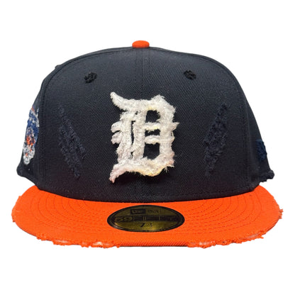 Detroit Tigers Navy/Orange Distressed 59FIFTY FC Exclusive Custom