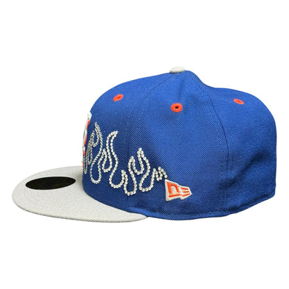 New York Mets Royal Blue Iced Out Flames 59FIFTY FC Exclusive