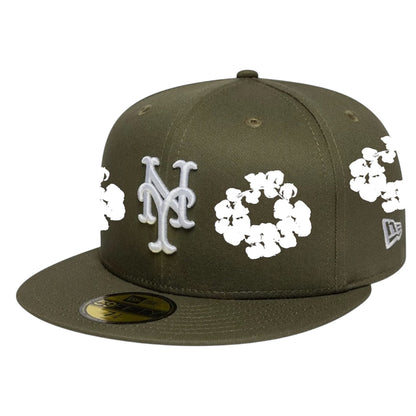 New York Mets Olive Denim Tears Custom 59FIFTY FC EXCLUSIVE