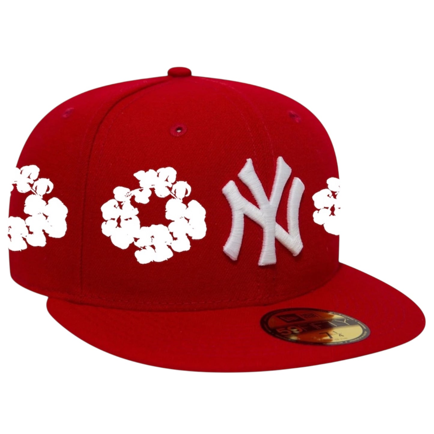 New York Yankees Red Denim Tears 59FIFTY FC EXCLUSIVE Custom