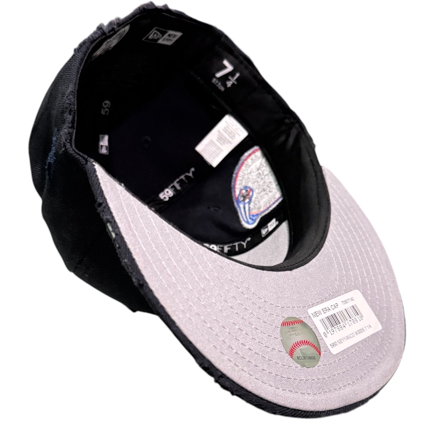 New York Yankees Pearls Subway Series Navy Distressed 59FIFTY FC Exclusive Custom