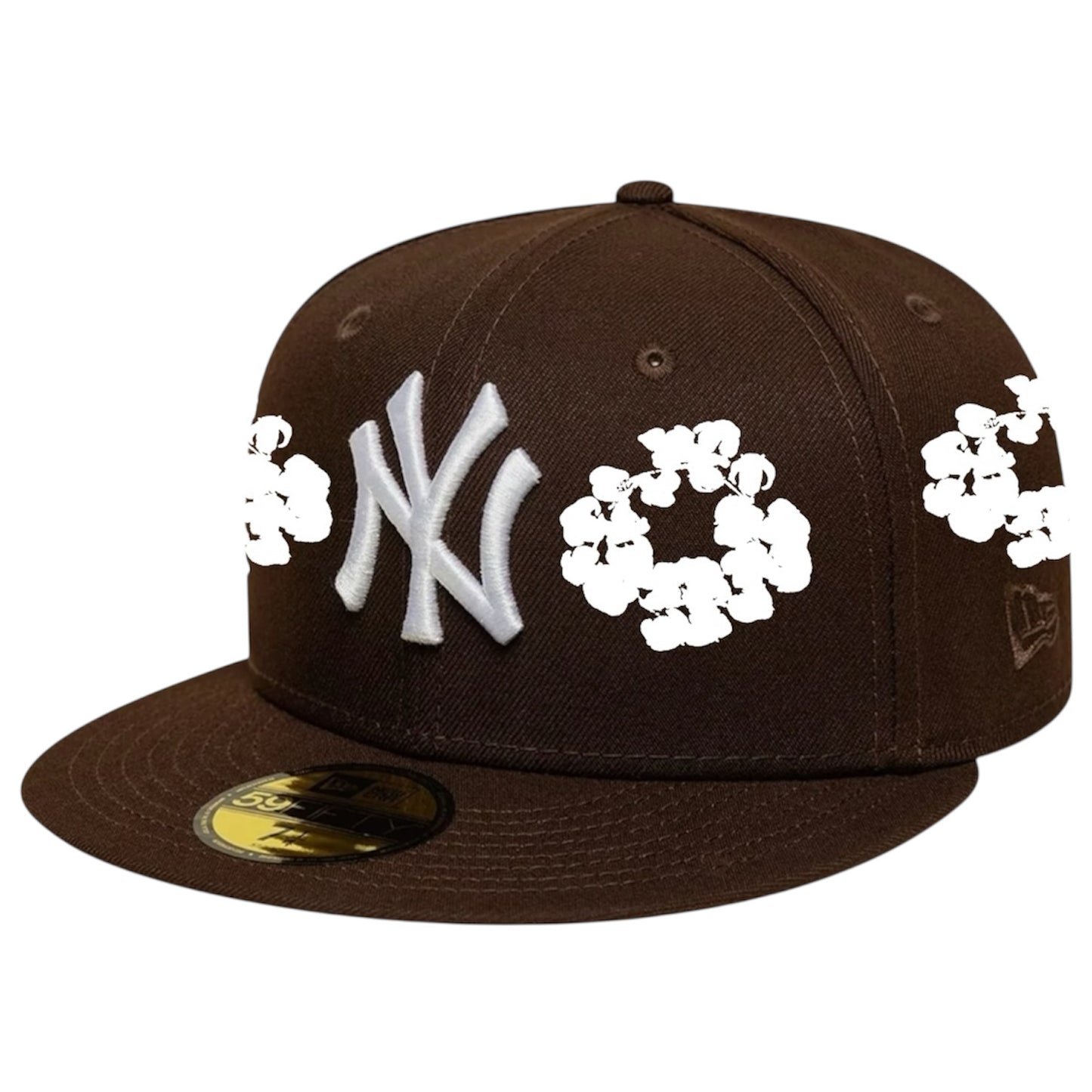 New York Yankees Brown Denim Tears 59FIFTY FC EXCLUSIVE Custom