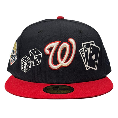Washington Nationals Casino Navy/Red 59FIFTY FC Exclusive Custom