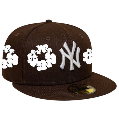 New York Yankees Brown Denim Tears 59FIFTY FC EXCLUSIVE Custom