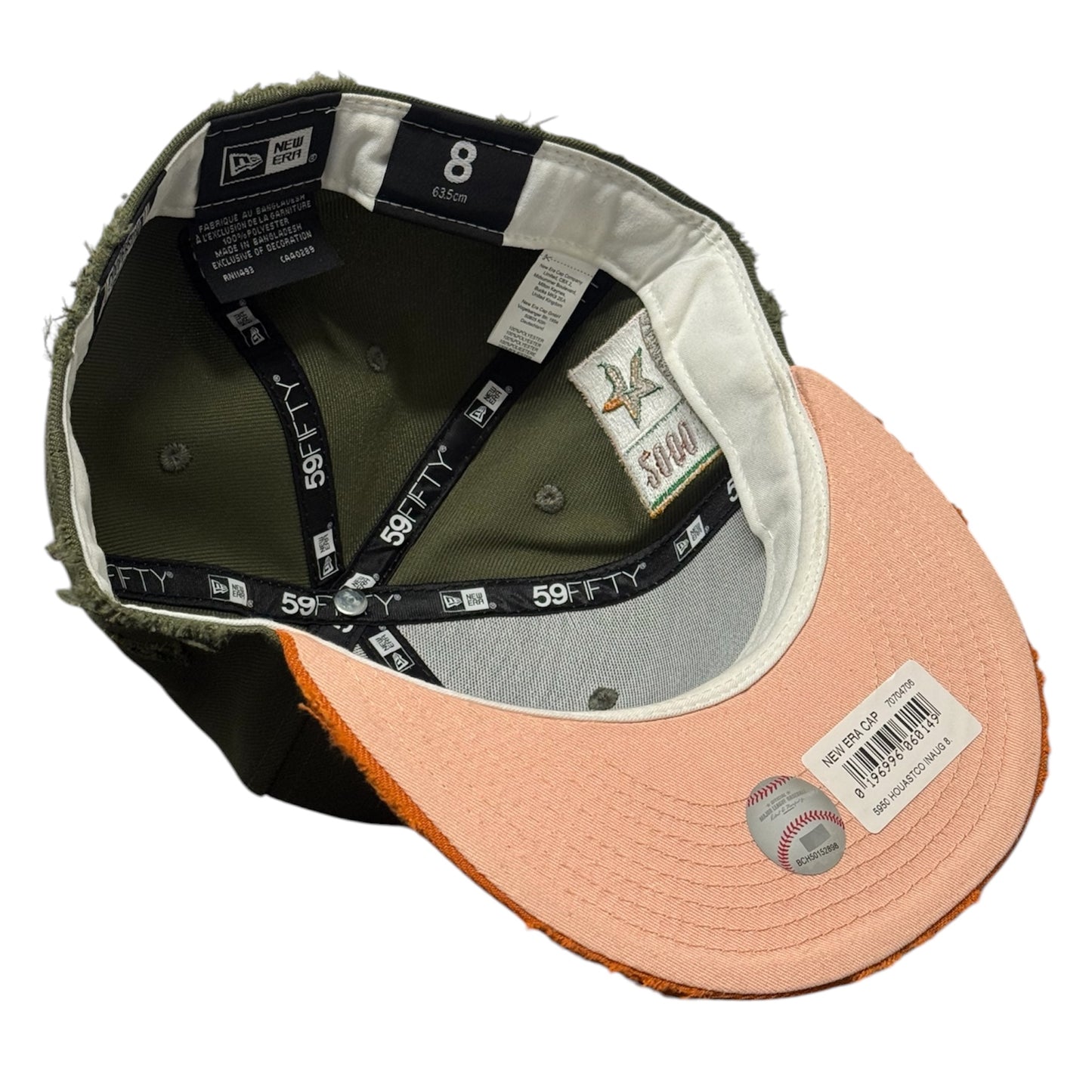Houston Astros Olive/Orange Distressed 59FIFTY FC Exclusive Custom