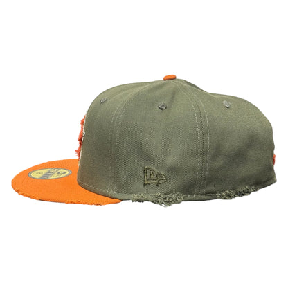 Houston Astros Olive/Orange Distressed 59FIFTY FC Exclusive Custom