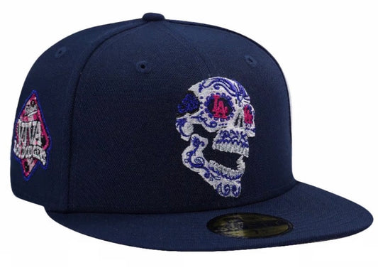 Los Angeles Dodgers Skull Navy/Pink 59FIFTY