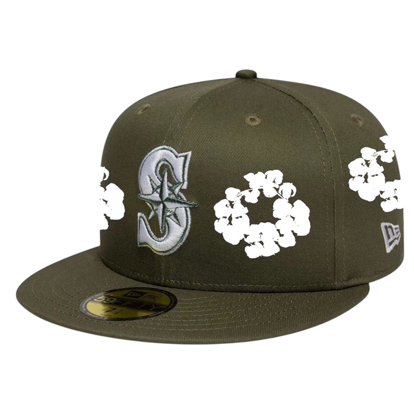 Seattle Mariners Olive Denim Tears Custom 59FIFTY FC EXCLUSIVE