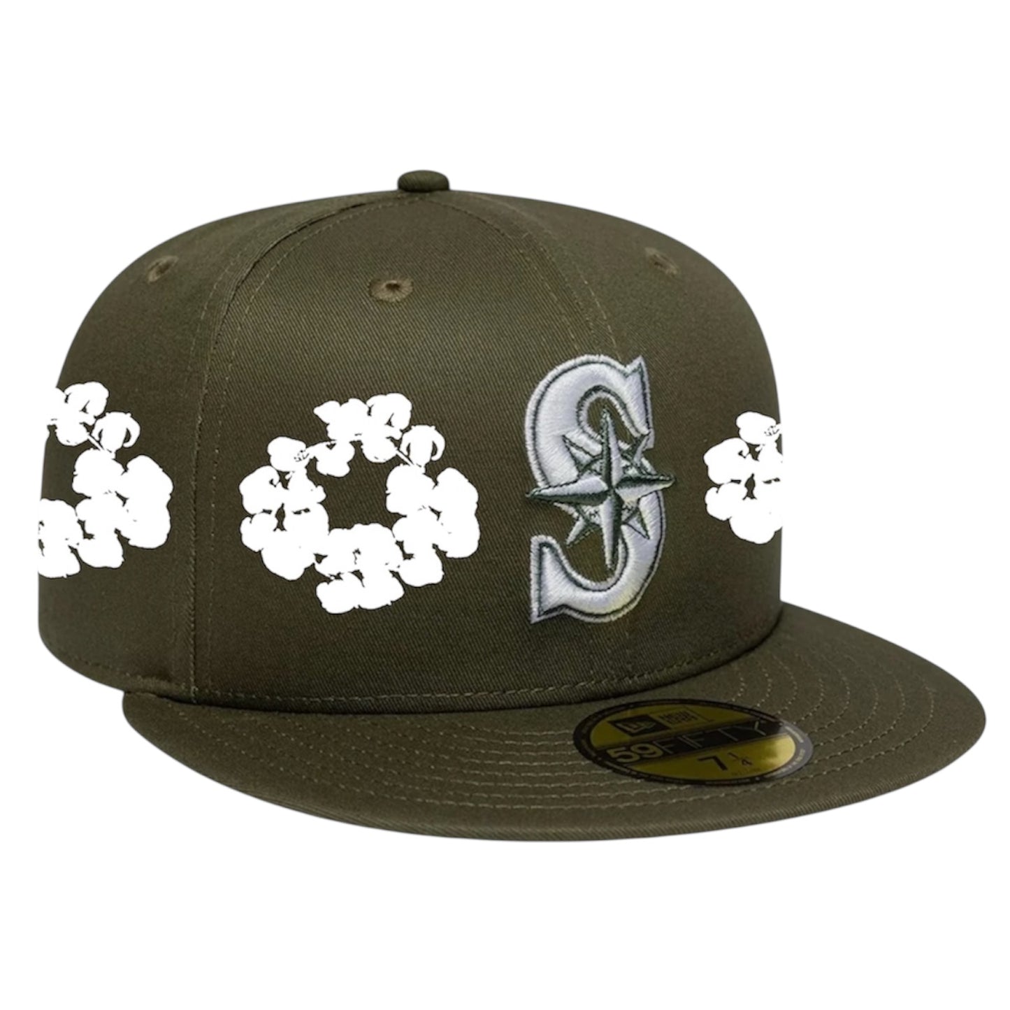 Seattle Mariners Olive Denim Tears Custom 59FIFTY FC EXCLUSIVE