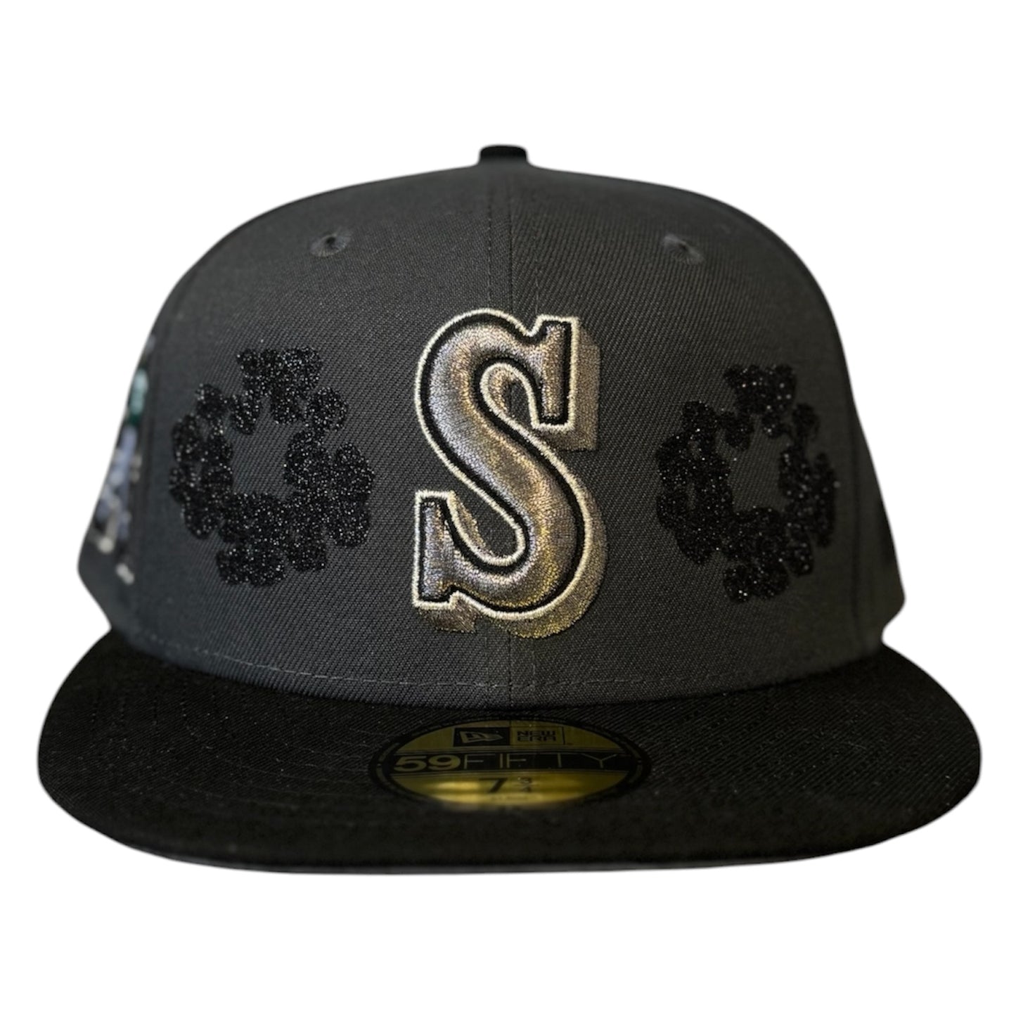 Seattle Mariners Dark Grey/Black Denim 59FIFTY FC Exclusive Custom
