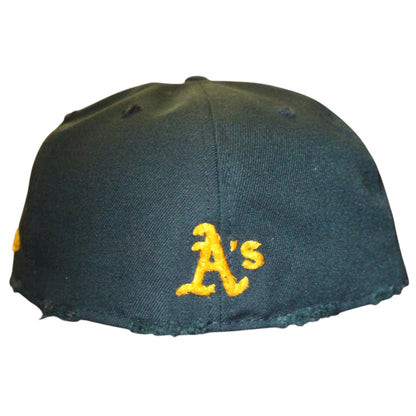 Oakland Athletics Dark Green Flames Distressed 59FIFTY FC EXCLUSIVE