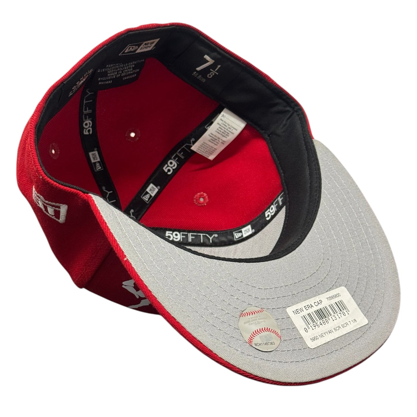 New York Yankees Iced Out Middle Fingers Red 59FIFTY FC Exclusive Custom