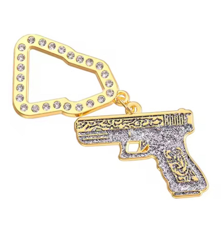 Gold Pistol New Era Flag Pin