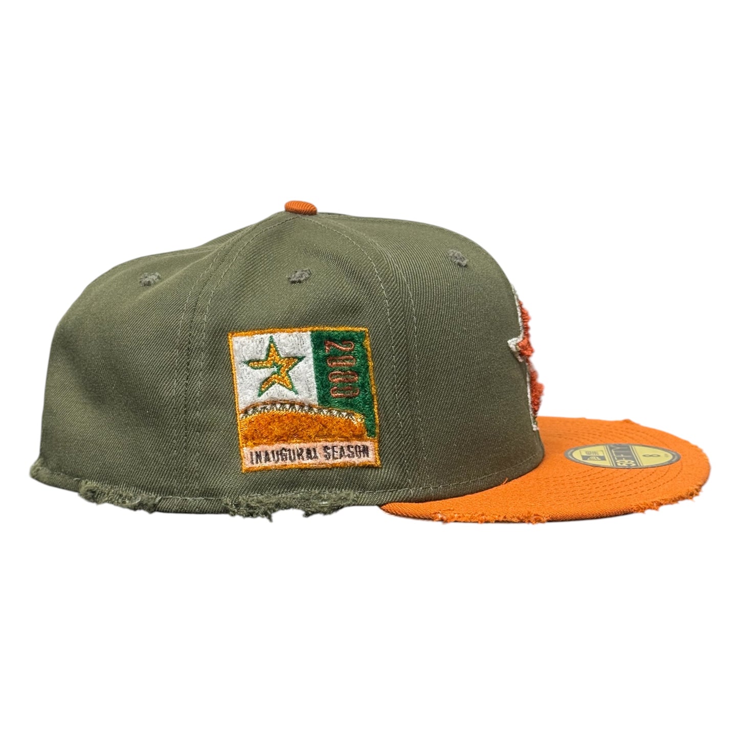 Houston Astros Olive/Orange Distressed 59FIFTY FC Exclusive Custom