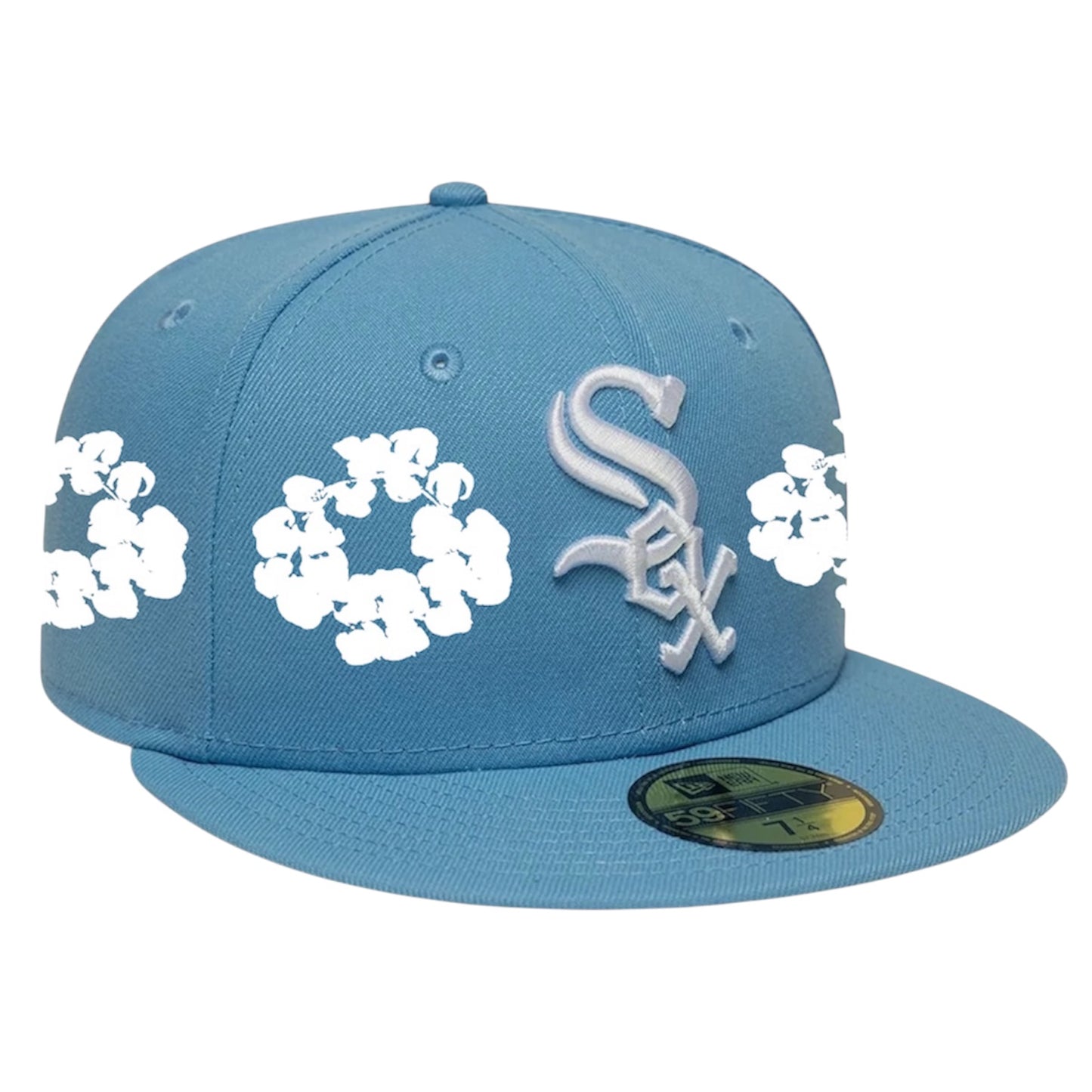 Chicago White Sox Baby Blue Denim Tears Custom 59FIFTY FC EXCLUSIVE