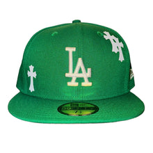 Load image into Gallery viewer, FC Exclusive Los Angeles Dodgers Green Chrome Hearts 59FIFTY
