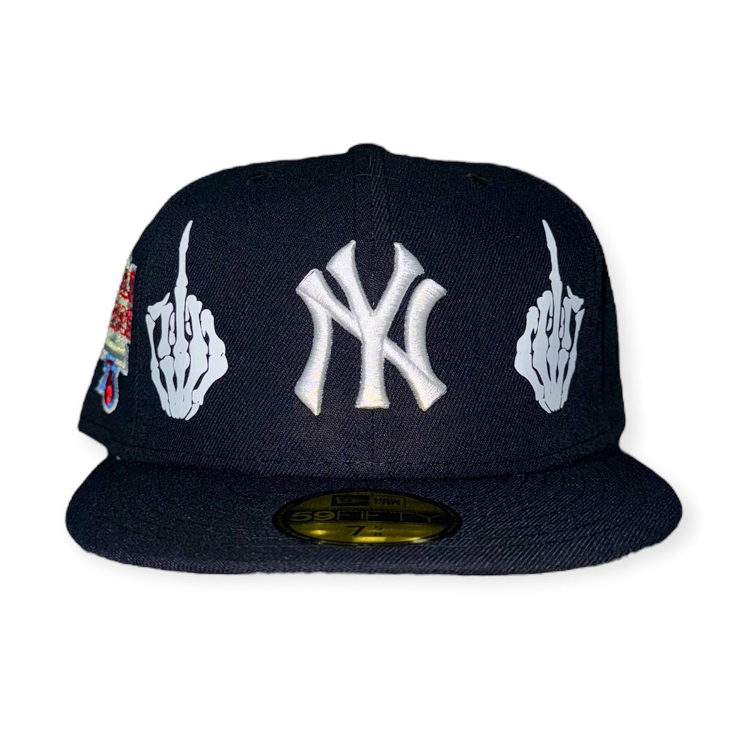 NY Yankees Skeleton Middle Fingers FC Exclusive 59FIFTY