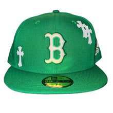 Load image into Gallery viewer, FC Exclusive Boston Red Sox Green Chrome Hearts 59FIFTY
